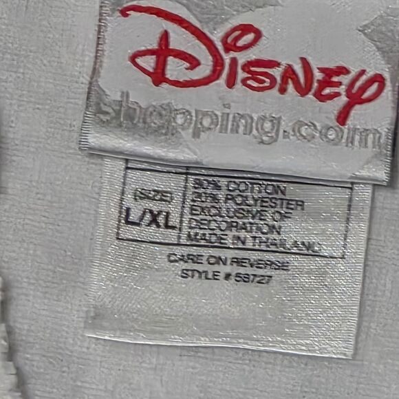 Disney White Hooded Cover-Up with Blue Embroidered Logo - Picture 3 of 3